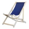 Espreguiçadeira Preguiçosa Dobrável sem Braço em Madeira Maciça - Azul Marinho - 1