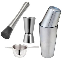 KIT BARMAN - COQUETELEIRA - 2 DOSADORES - SOCADOR DE FRUTAS Nutri-Family - 1