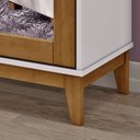 Ver imagem 7 de Armario Organizador Multiuso Com Espelho MDF/Madeira Maciça 2802 Prata Off White Freijo FNT