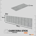 Ver imagem 3 de Kit 10 Placas Cabeceira Modular Estofada Autocolante King - Cinza