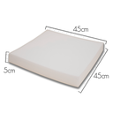 Ver imagem 2 de Espuma sob Med D45- Assento Cadeira Sofá 45x45x5 Extra Firme:branco