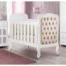 Berço Imperial Branco Acet Com Capitone Bege - 1