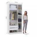 Ver imagem 2 de Guarda-roupa Modulado 101,5cm 3 Portas Alpes Luciane