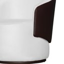 Ver imagem 4 de Poltrona Organica Recepção para Sala Aisha Corano Marrom e Veludo Branco - Incasa Decor