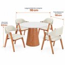 Ver imagem 5 de Conjunto Mesa Íris Redonda e 4 Cadeiras Serena Estofadas Madeira Maciça Espresso Móveis