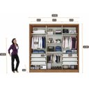 Ver imagem 4 de Guarda Roupa 3 Portas 6 Gavetas com 3 Kit Espelho Malta Novo Horizonte