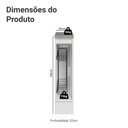 Ver imagem 3 de Balcão Porta-Temperos 20 cm 1 Porta Branco/Cinza Vik Madesa
