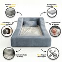 Ver imagem 3 de Cama Montessoriana Infantil Noah 100% Espuma com Colchão Bouclê Azul - Desk Design