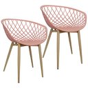 Ver imagem 1 de Kit 2 Cadeiras Poltrona Clarice Sidera Nest Web C/ Apoio de Braço - Rosa