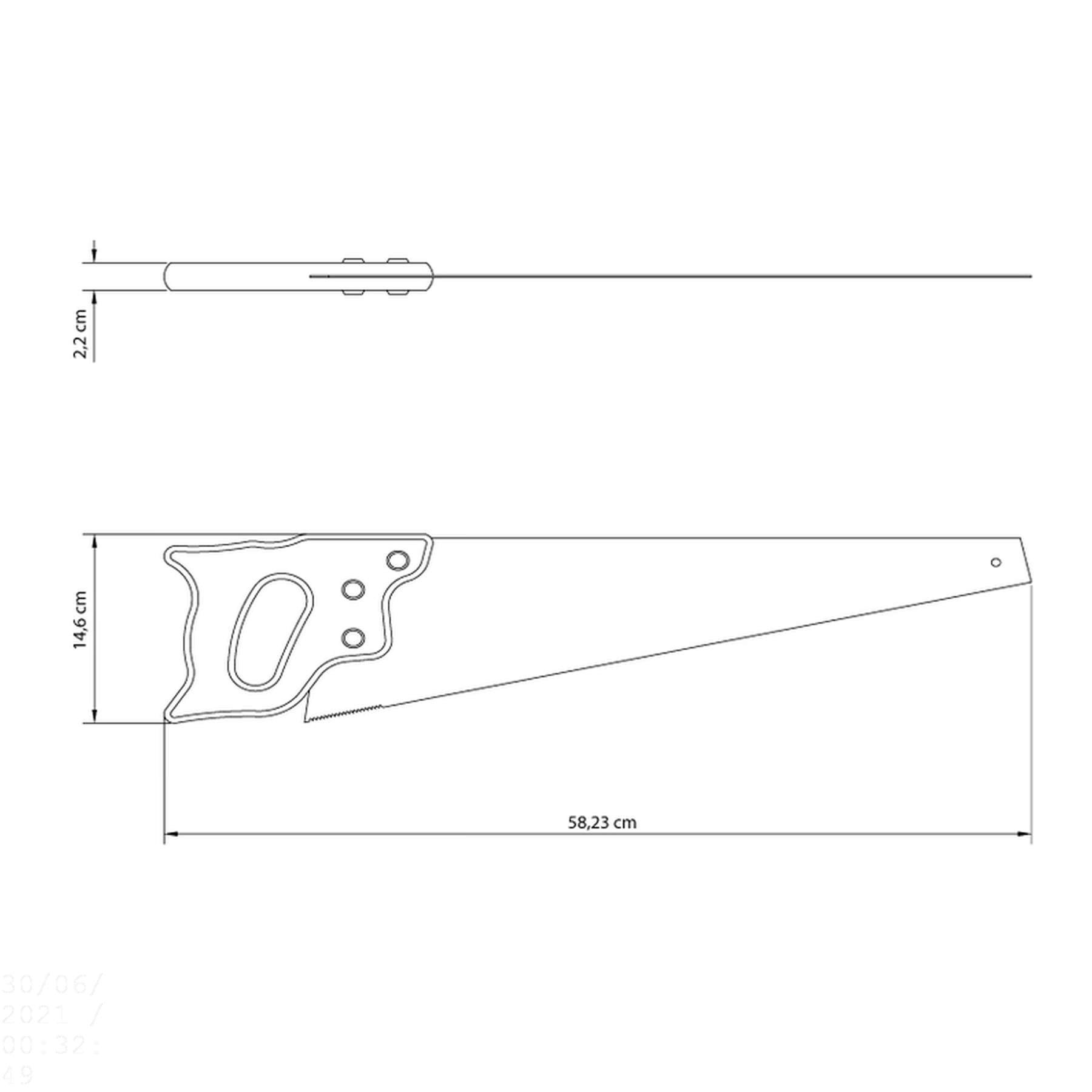 Serrote Profissional Tramontina 20" com 7 Dentes por Polegada em Aço Carbono com Cabo de Madeira Tra - 2