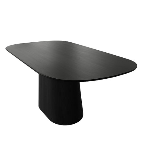 Mesa Cone Retangular Ébano 235x122cm Ébano