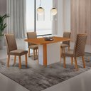 Ver imagem 1 de Mesa de Jantar Isadora 4 Lugares Retangular MDF 120cm Off White Moderna