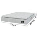 Ver imagem 3 de Cama Box Casal Queen Colchão Espuma D45 Lazio Pillow Top Branco Hellen