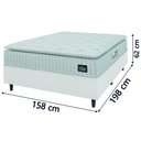 Ver imagem 4 de Cama Box Casal Queen Colchão Espuma D45 Lazio Pillow Top Branco Hellen