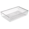 Cesta Organizadora Gaveta Armário MULTIUSO 1,5 Litros 23×15,3×5,6 cm CRISTAL 1583 PLASVALE - 1