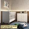 Quarto de Bebê Completo Cômoda 1 Porta 4 Gavetas Tatá com Berço Americano 3 em 1 Ben Espresso Móveis - 2