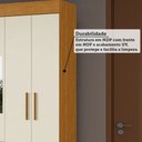 Ver imagem 5 de Guarda-Roupa Casal Maya 6 Portas 2 Gavetas com Espelho Off White/Cinamomo - ACP Móveis