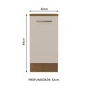 Ver imagem 3 de Balcão 40 Cm 1 Porta Rustic/crema Agata Madesa