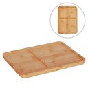Ver imagem 2 de Petisqueira Tábua Bambu 25,5x18cm Retangular 2 Partições