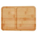Ver imagem 3 de Petisqueira Tábua Bambu 25,5x18cm Retangular 2 Partições