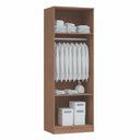 Ver imagem 4 de Guarda Roupa Modulado 2 Portas Requinte 100% MDF Marrom/Macadâmia/Duna Line