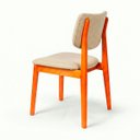 Ver imagem 3 de Cadeira de Jantar Manuela Madeira Maciça Estofada Di Franco Madeira Mel Linho Bege