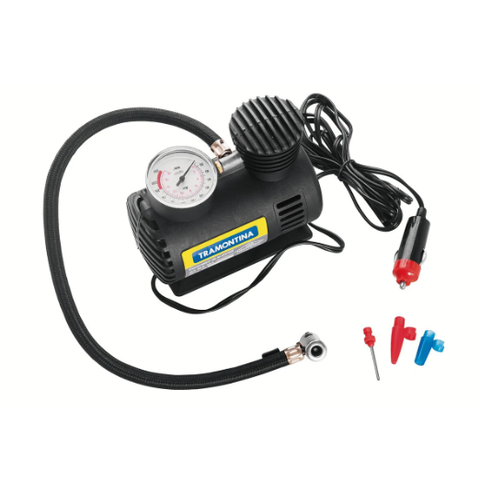 Compressor de Ar Portátil Tramontina para Carros 300 Psi 50w 12v