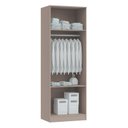 Ver imagem 4 de Guarda Roupa Modulado 2 Portas Requinte 100% MDF Cinza/Duna Line/Macadâmia