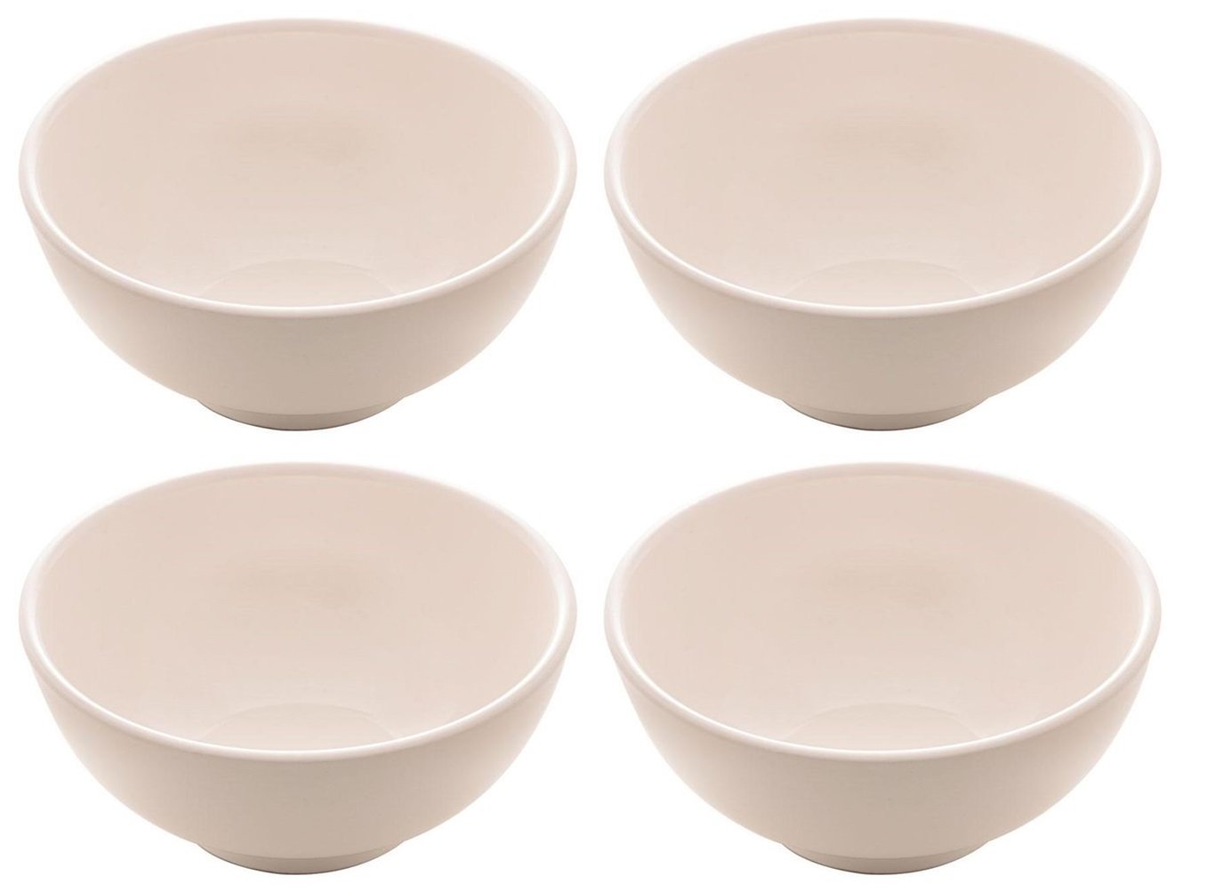 Jogo Tigela Bowl Porcelana Clean Branca 350ml 4 Unidades - Lyor - 1