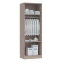 Ver imagem 4 de Guarda Roupa Modulado 2 Portas Requinte 100% MDF Cinza/Duna Line/Branco