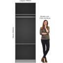 Ver imagem 5 de Guarda Roupa Modulado 2 Portas Requinte 100% MDF Cinza/Duna Line