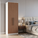 Ver imagem 1 de Guarda Roupa Modulado 2 Portas Requinte 100% MDF Branco/Line/Macadâmia