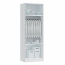 Ver imagem 4 de Guarda Roupa Modulado 2 Portas Requinte 100% MDF Branco/Line/Macadâmia