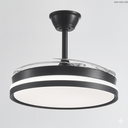 Ver imagem 4 de Lustre Ventilador Retrátil Preto Econômico com Led Multicor e Controle