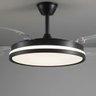 Lustre Ventilador Retrátil Preto Econômico com Led Multicor e Controle - 17