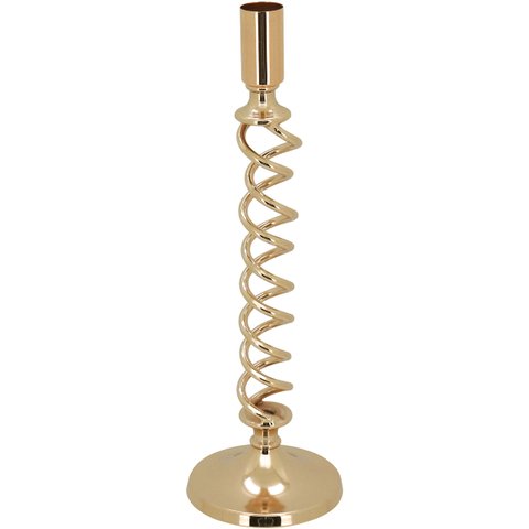 Castiçal Metal 29x8x8cm Dourado
