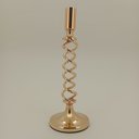 Ver imagem 5 de Castiçal Metal 29x8x8cm Dourado