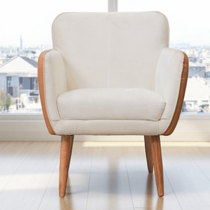 Poltrona Bélgica Gelo Caramelo Madeira Maciça Galego Home