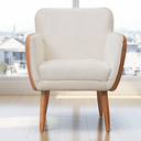 Ver imagem 1 de Poltrona Bélgica Gelo Caramelo Madeira Maciça Galego Home