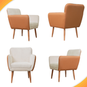 Ver imagem 4 de Poltrona Bélgica Gelo Caramelo Madeira Maciça Galego Home