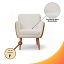 Ver imagem 5 de Poltrona Bélgica Gelo Caramelo Madeira Maciça Galego Home