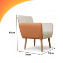 Ver imagem 3 de Poltrona Bélgica Gelo Caramelo Madeira Maciça Galego Home