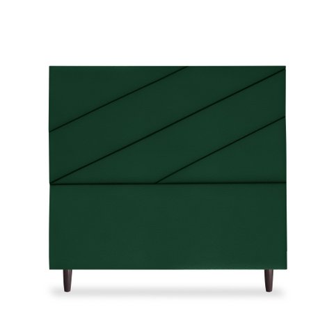 Cabeceira Estofada Queen Cristal 160cm Suede Verde