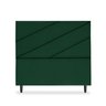 Cabeceira Estofada Queen Cristal 160cm Suede Verde - 1
