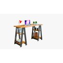 Ver imagem 1 de Mesa de Estudo Vigor 4 Prateleiras:cinamomo / Grafite