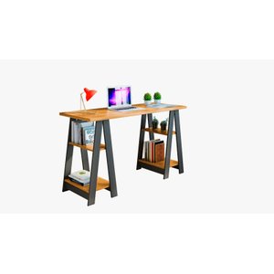 Mesa de Estudo Vigor 4 Prateleiras:cinamomo / Grafite