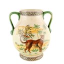 Ver imagem 1 de Vaso Ânfora Decorativo Cerâmica Craquelada Fendi Guepardo Cheetah 36cm Columbus Gold