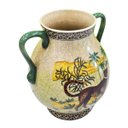 Ver imagem 4 de Vaso Ânfora Decorativo Cerâmica Craquelada Fendi Guepardo Cheetah 36cm Columbus Gold
