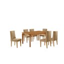 Ver imagem 2 de Conjunto de Mesa de Jantar Dublin 180 Tp MDF Laminado Canto Copo 6 Cadeiras Estela