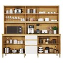 Ver imagem 5 de Armário de Cozinha Ferrari 8P 3g MDF-MDP 218cm Off White Cinamomo Valdemóveis